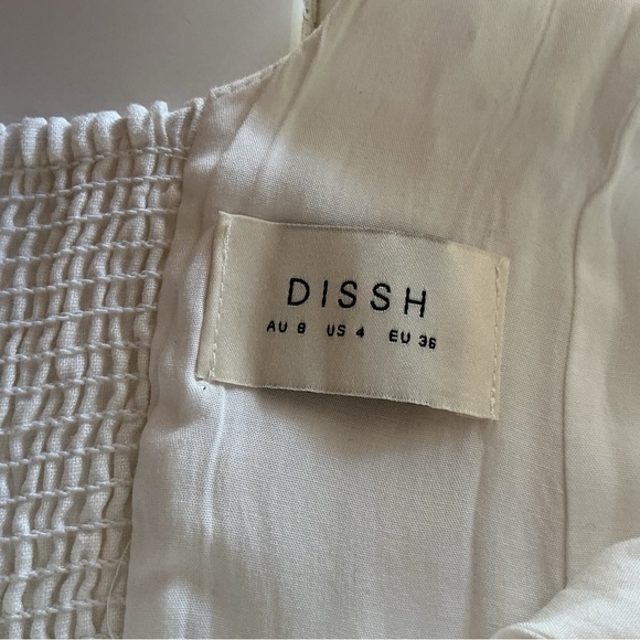 DISSH Milahn White Midi Linen Dress Size US 4 - Picture 14 of 14